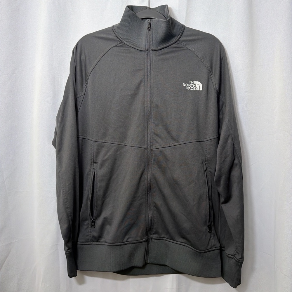 The North Face Men's Dark Gray Performance Jacket M zip windbreaker # 381